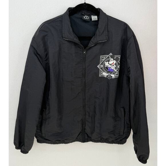 Disney 100 Year Windbreaker Jacket Mickey & Friends Full Zip Lined Adult L - Picture 3 of 8